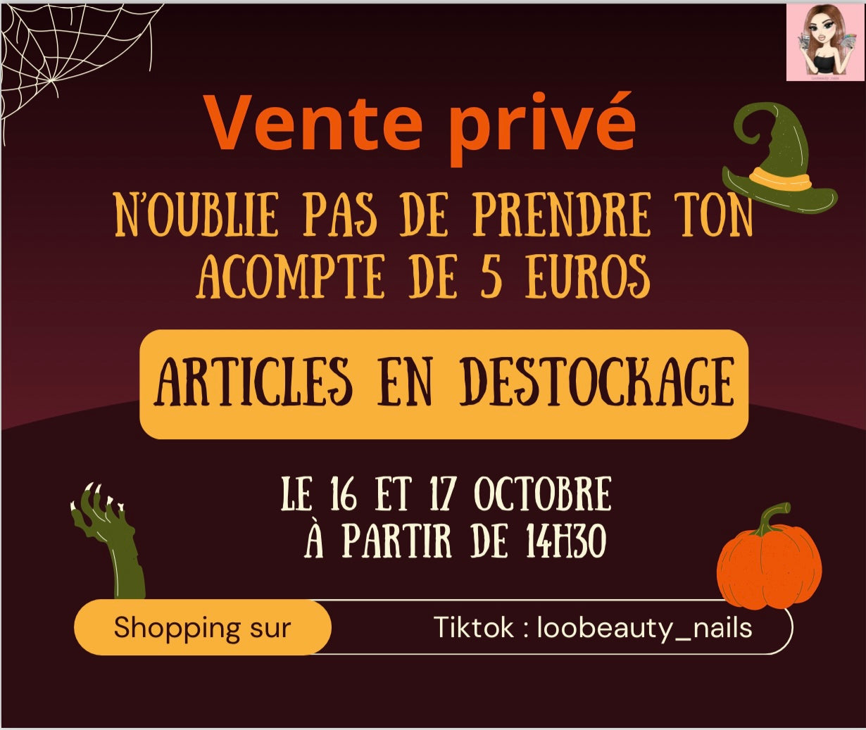 Acompte vente privée